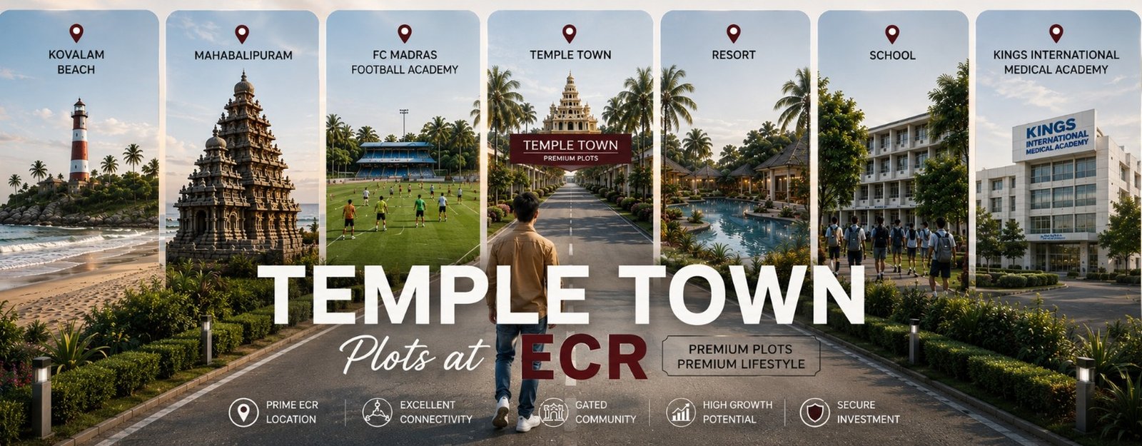 Temple Town DTCP approved ECR residential plots near Mahabalipuram, Chennai