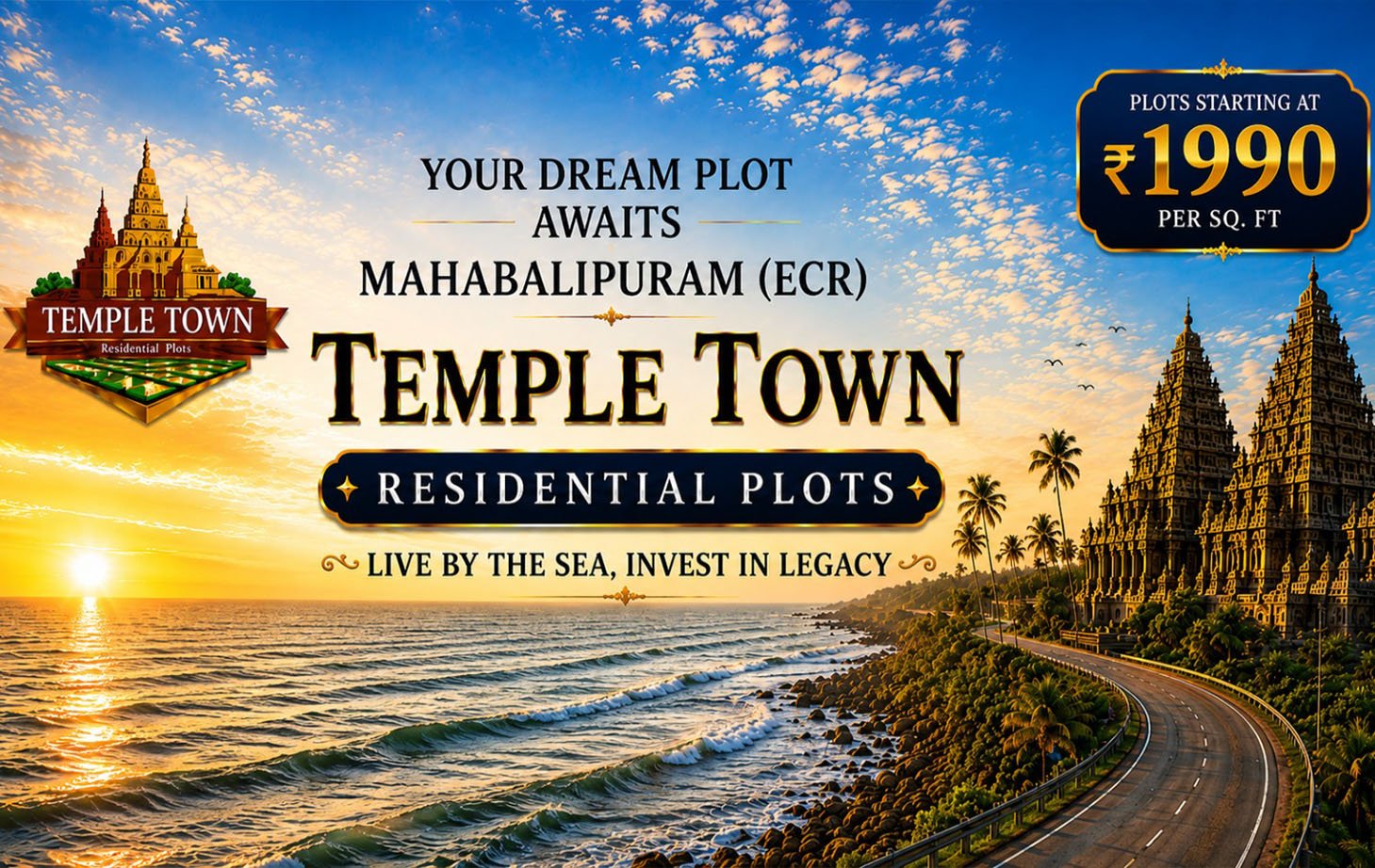 Temple Town – Residential Plots Near Mahabalipuram ECR Chennai